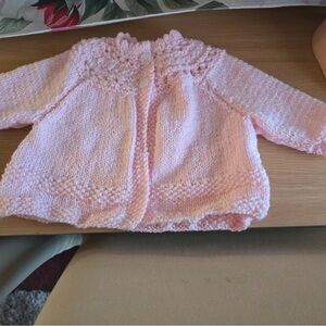Pink Knitted Baby Cardigan